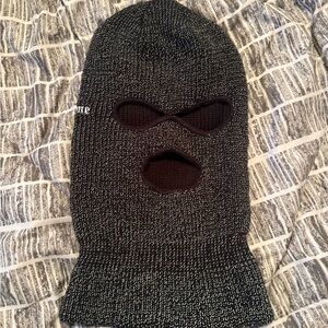 Supreme Black & White Knit Balaclava Face Mask reflective